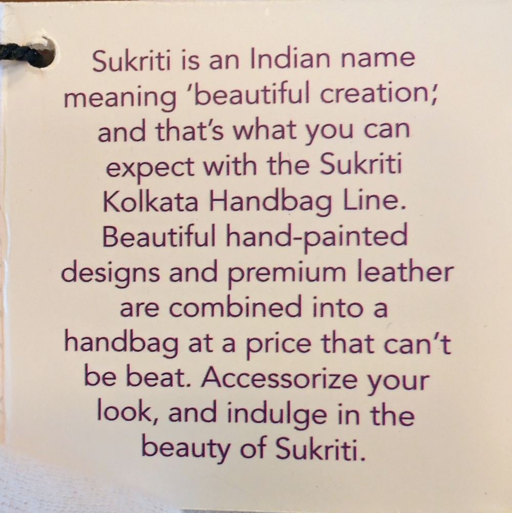 Sukriti Hand Painted Embossed Leather Wallet With RFID Protection - Picture 9 of 10